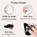 15 Pcs Triangular Velour Puffs - LINKPEACE Washable and Reusable Makeup Powder Puffs with Straps for Contouring Corners and Under Eyes for Loose Powder Body Powder Makeup Tool (black white powder) Black White Powder-15pcs - Buy Online on GoSupps.com