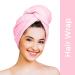 Nykaa Naturals Microfiber Hair Towel Wrap - Lightweight & Absorbent Gentle on Hair Prevents Frizz - Pink - 1 pc | Ideal for All Hair Types - Buy Online on GoSupps.com