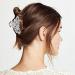 Silver Vintage Rhinestone Hair Claw with Crystal Flowers - Stylish Hair Accessories for Women and Girls - Buy Online on GoSupps.com