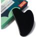 Gua Sha Massage Tool - Black Obsidian Face & Body Board | Natural Jade Stone Anti-Aging Facial Massager - Buy Online on GoSupps.com