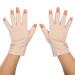 Dioche Anti UV Gloves for Gel Nail Lamp Manicure Gloves UV Protection Stretchy Breathable Fingerless Fiber Cotton Nail Lamp Gloves for Home Salon(Light Yellow)