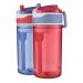 Contigo Snack Hero Water Bottle Set  2-in-1 Water Bottle with 4oz Snack Compartment & 13oz Spill-Proof Water Bottle - Red & Blue
