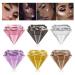 Reddhoon 6 Colors Diamond Liquid Glitter Eyeshadow Jelly Gel Shiny Eyeshadow Cream Waterproof Long Lasting Sparkling Glitter Liquid Eyeshadow Metallic Pigment