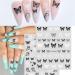 6 Sheets Butterfly Nail Stickers Decals Self-Adhesive Black White Butterflies Nail Art Stickers Nail Art Supplies Designs Kit for DIY Nail Tips Decoration - Buy Online on GoSupps.com