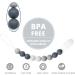 Flow Fire Silicone Dummy Clips - 2PCS Grey | Universal Fit for Baby Girl and Boys Soothers/Dummies - Buy Online on GoSupps.com
