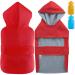 Leaving dog coat with soft lining rain jacket waterproof raincoat dog for small medium and large dogs length 11 to 71 red L L red