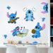 SKTWTL 3D Lilo and Stitch Wall Stickers Children Cartoon Wall Decals Bedroom Background Wall Decoration PVC Wall Decor for Nursery Kids Paly Room Living Room Bedroom (16.5X23.6) inch W03