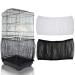 ASOCEA Universal Birdcage Cover Bird Cage Seed Catcher Parrot Cage Mesh Skirt Birdseed Nylon Net Guard Extra Large - Black&White