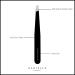 Soft Touch Stainless Steel Tweezers Set - 2 Count Black Slant and Point by Danielle Enterprises - Buy Online on GoSupps.com