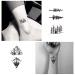 62 Sheets Mountain Temporary Tattoos Stickers - Waterproof Black Geometry Sun Star Moon Tree Triangle Sea Wave Designs - Semi Permanent for Adults and Kids - Buy Online on GoSupps.com