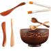 GXDJQLB mask brushes and bowls set masks Applicator DIY.Mixing tool kit facial bowl set for women face set with brushes bowl spatula and spoon 10pc (color: b)