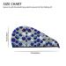 Blue Hexagon & Diamond Coral Velvet Dry Hair Cap | Travel Pool & Bath Use - Buy Online on GoSupps.com