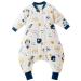 Chilsuessy Baby Sleeping Bag with Feet 1.5 Tog 100% Cotton Sleeping Sack with Removable Sleeves Anti Kick Infant Toddler Wearable Blanket for Boys and Girls Spaceship 90/3-4 years