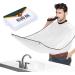Beard Bib Beard Apron Beard Hair Catcher for Men Shaving & Trimming Non-Stick Waterproof Beard Cape Grooming Cloth with 3 Suction Cups & A Box Birthday Gifts for Father's Day Men Him Boyfriend(White)