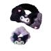 2 Pcs Kawaii Kitty Hair Band And Hair Tie Headband Cartoon Hair Clips Hair Accessories Character Coral Hair Band Gift Hair Coral Fleece Head Wraps Elastic Band For Girls Women (FD-Kuromi 2pcs)