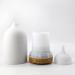 Essential Oil Diffuser Humidifier 100ML - Aromatherapy Ceramic Diffuser Wood Grain with 7-Color Night Light for Home Office Decor - A-White Wood Grain - Buy Online on GoSupps.com