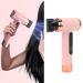Portable Rechargeable Cordless Hair Dryer 20W Fast Charging Plug Convenient for Travel Dormitory Students Rechargeable Cordless Hair Dryer Outdoor Hot Cold Hair Dryer (US US Plug Roseate