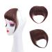 Clip in Bangs One Piece Pony Hair Clip 100% Remy Human Hair for Women and Girls (French Bangs Dark Brown) French Bangs dark brown