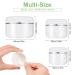 Tonyg-P 12-Piece Empty Cream Jars - Round Plastic Cosmetic Containers for Makeup Lotions & Creams | Spatulas & Labels Included | 30/50/100ml Sizes - Buy Online on GoSupps.com