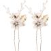 2 Pieces Wedding Hair Pins Elegant Wedding Hair Clips Set Sophisticated Bridal Hairpins White Bridesmaid Hair Clips Perfect for Brides Bridesmaids and Flower Girls - Buy Online on GoSupps.com