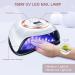 168W UV LED Gel Nail Lamp with 4 Timer Settings and Auto Sensor - Professional Nail Polish Dryer for Gel Curing - Buy Online on GoSupps.com