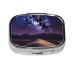 Night in The Desert Printed Square Pill Box Portable Travelling Pill Box Medicine Organiser