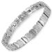 RainSo Magnetic Bracelets for Women Stainless Steel with Ultra Strength Magnetic Kissing Fish Design Adjustable Crystal Silver Bracelet for Mother's Day Birthday Gift [Include Sizing Tool]