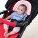 AIPINQI 2-in-1 Baby Head Support for Car Seats - Soft Infant Car Seat Cushion for Strollers & Swings in Pink - Buy Online on GoSupps.com