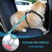 SlowTon Dog Seat Belt 2 Pack Pet Car Seatbelt Headrest Restraint Adjustable Puppy Safety Seat Belt Reflective with Elastic Bungee Connect with Dog Harness in Vehicle for Travel Daily Use(Light Blue) Light Blue Headrest + Clip (Dual Restraint) - Buy Online on GoSupps.com