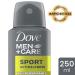 Dove Men Care Anti-Perspirant Deodorant Spray Sport Active Fresh 250ml - 2 Count | Long-lasting Protection | International Shipping - Buy Online on GoSupps.com