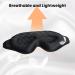 3D Contoured Eye Mask for Sleeping - Soft & Comfortable Night Eye Blinder for Women and Men - Light Blocking Sleep Mask for Travel & Lunch Breaks (Black) - Buy Online on GoSupps.com