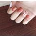 HUIL Artificial Fake Nails - Orange Striped Bride Manicure Set | Perfect for Weddings & Special Occasions - Buy Online on GoSupps.com