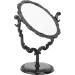 Leorx Vintage Desktop Makeup Mirror - Acrylic Rose Pattern Vanity Mirror (Black) - 22x16x9.5cm - Ideal for Bedroom & Bathroom - Buy Online on GoSupps.com