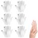 6 Pairs Moisturizing Gloves Touch Screen Function | Over Night Bedtime White Cotton | Cosmetic Inspection Premium Cloth Quality | Eczema Dry Sensitive Irritated Skin Spa Therapy| One Size Fits Most