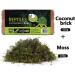 Omem Reptile Coconut Brick & Dried Moss Set | Ideal Turtle Bedding & Hibernation Mat - 1 Coconut Earth + 1 Moss - Buy Online on GoSupps.com