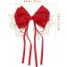 Beaupretty Large Bow Hair Clip Lace Bow Hair Clip Decorative Hair Clip Huge Bow Barrette Hair Bows for Women Red - Buy Online on GoSupps.com