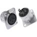 XLR Metal Socket YS145 YS146 Male Female 3 Pin Microphone Connection - Black Female (YS145BG YS146BG) - Buy Internationally - Buy Online on GoSupps.com