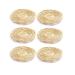 Florencey 6Pcs Bamboo Paper Plate Holder - 10 Inch Round Woven Plate Holder Reusable Paper Plate Holders for Picnic Party