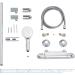 GROHE 34151004 Grohtherm 1000 Thermostat Battery Set DN 15 - Chrome Shower Arrangement 600 mm | International Shipping Available - Buy Online on GoSupps.com