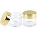 Beauticom 7g Clear Acrylic Jars Leak Proof Thick Wall for Beauty & Cosmetics (48 Pack with Gold Lids - Buy Online on GoSupps.com