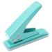 Single Handheld 1/4 Inches Hole Punch  20 Sheet Paper Hole Punch Capacity Metal Hole Puncher with Skid-Resistant Base for Paper  Chipboard  Art Project  Green