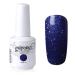Vishine Soak-off Gel Polish Lacquer Nail Art UV LED Manicure Varnish 15ml Glitter Midnightblue(314) #314