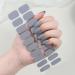 Ceboic nail foils self -adhesive 22PCs gel nail polish strip pure color nail ticker salon quality full wraps nail sticker UV/LED lamp required Gellack wraps for fingers & toenails - gray
