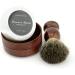 Pure Badger Hair Shaving Brush with Natural Wood Mug and Hand-Made Soap - Barber Set - Buy Online on GoSupps.com