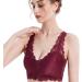 Mastectomy Bras for Women | Post-Surgery Padded Lace Bralettes with Pockets for Silicone Breasts - XL Purple - Buy Online on GoSupps.com