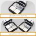 Lurrose 2 Pieces Empty Magnetic Eyeshadow Palette with Mirror Refillable Makeup Storage Box for Lipsticks & Cosmetics - Black - Buy Online on GoSupps.com