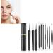 LANTRO JS Pimple Popper Tool Kit 10pcs Blackhead Remover Tool Needles Carbon Steel Comedone Extractor Tools for Removing Pimple Blackheads Zit on Face Acne Removal Kit with Case(Black) - Buy Online on GoSupps.com