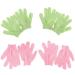 4 Pairs Exfoliating Bath Mitts & Scrub Gloves | Body Scrub Mitt for Dead Skin Removal | Spa Quality Shower Puff & Loofah Gloves - Buy Online on GoSupps.com