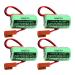 4 Pack 3V CR17335SE-R Battery for SANYO CR17335SE-R CR17335 Battery 1800mAh with Brown Plug