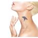 Polynesian Style Navy Blue Manta Ray Temporary Tattoo - Lasts 1-2 Weeks - Realistic Design for Chest, Neck, and Arms - 4 Sheets - Buy Online on GoSupps.com